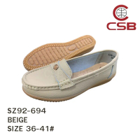 CSB รุ่น SZ92-694 รองเท้าผู้หญิงแฟชั่นหนังวัว ด้านหน้าประดับด้วยอะไหล่รูปดอกกุหลาบ