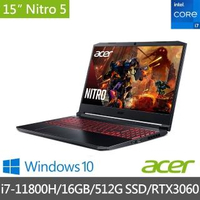 【Acer 宏碁】AN515-57-72Y9 15.6吋獨顯電競筆電(i7-11800H/16GB/512G SSD/RTX3060-6G/Win10)