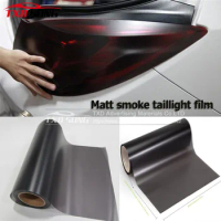 Premium quality 2 Roll/Lots Matte Black Smoked Headlight Film Tint Taillight / Motorbike Rear Lamp Tinting Film Foil 0.3x9m/Roll