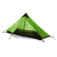 3F UL GEAR Lanshan 1 Tent Oudoor 1 Person Ultralight Camping Tent 3 Season Professional 15D Silnylon Rodless Tent