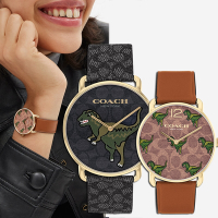 COACH 龍年錶 新年恐龍CC情侶手錶 對錶 母親節禮物 送禮推薦 CO14602672+CO14504284