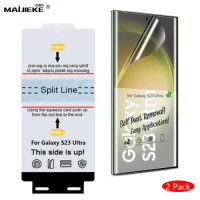 2 Pack Front Hydrogel Film for Galaxy S21 S22 S23 S24 Ultra S20 Plus Note 20 Ultra Note 10 Plus Screen Protector Case Friendly