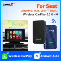 CarlinKit 5&amp;4.0 Wireless Android Auto CarPlay Adapter BT Auto-connect For Seat Alhambra Ibiza Leon Toledo Tarraco Arona Ateca