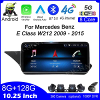 10.25" Android 14 For Mercedes Benz E Class W212 2009 - 2015 Head unit Car Raido GPS Navigation Multimedia Player Video System
