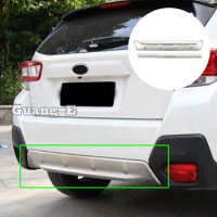 For SUBARU XV 2018 2019 2020 2021 2022 Car Cover Protection Detector Steel Trim Back Rear Tail Bottom Grid Grill Grille Bumper