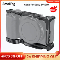 SmallRig for Sony ZV-E10 Cage with Built-in Quick Release Plate for Arca-Swiss and Cold Shoe for Sony ZV-E10 Camera Case -3531B