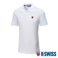 K-SWISS Classic Polo短袖Polo衫-男-白