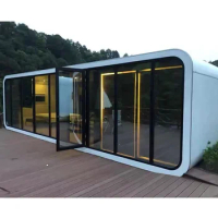 12㎡ 24㎡ Mobile Prefab Garden Container Glass House Apple Style Sun room Home Stay Capsule cabin Villa Hotel with furnitures