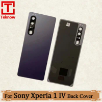 Original Battery Housing Door For Sony Xperia 1 IV Battery Cover Housing With Camera Glass Lens For Sony X1 IV Back Cover Case