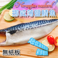 【池鮮生】XL超厚切挪威薄鹽鯖魚片30片組(170g-200g/片/純重無紙板)