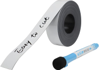 Dry Erase Magnetic Label Strips 2" x 25 Feet White Reusable Magnetic Dry Erase Labels for for Whiteb