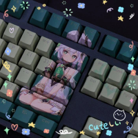 108 Keys Genshin Impact Nahida Keycaps Games Anime Keycap OEM Profile PBT Dye Sublimation Mechanical Keyboard For MX Switch