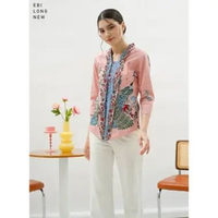 Evercloth Ebi Blouse Wanita Atasan Wanita Batik Couple Top Batik LONG NEW - STANDAR