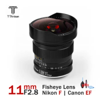 TTartisan 11mm F2.8 Fisheye Lens Wide Angle Lens for Nikon F Canon EF Mount Cameras for D5 D6 D750 d850 Canon 5D 6D Mark IV