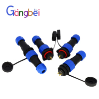 Sambungan kalis air 【HOT connector】 IP68 SP1610, 2 pin/3 pin/4 pin/5 pin/6 pin/7 pin/8 pin/9 pin; sa