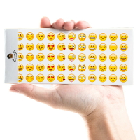 Emoji表情包貼紙手帳日記裝飾貼660個迷你小表情兒童獎勵貼畫12張
