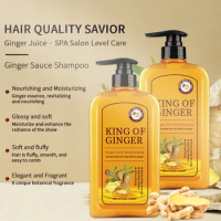 500ml Ginger shampoo ginger juice shampoo dandruff removal itching relief moisturizing shampoo soft fluffy glossy