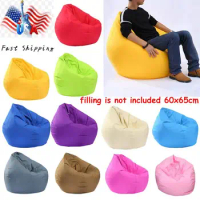 Bean Bag Sofa Cover Chairs Pouf Puff Couch Cotton Linen Cloth Lazy BeanBag Sofas Without Filling Lounger Seat Tatami Furniture