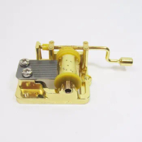 Golden hand crank Music box mechanism Beauty and the beast Tale as old as time DIY gifts