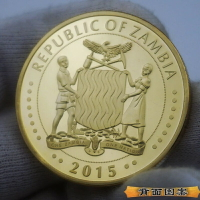 非洲贊比亞動物象金幣紀念幣 收藏大象金幣硬幣浮雕牙仙子紀念章