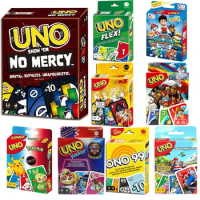Mattel UNO FLIP! Board Games uno No mercy Cards SHOWEM Christmas UNO Card Game Table Game Playing for Adults Kid Birthday Gift