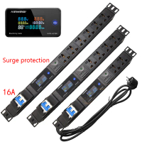 Applicable to PDU Power Strip digital display power meter 16A air switch with surge protection, 2-12
