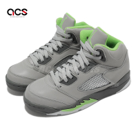 Nike 童鞋 Jordan 5 Retro PS 中童 銀灰 綠 反光 喬丹 5代 親子鞋 五代 DQ3735-003