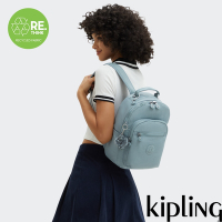 『首爾包』Kipling 霧灰松綠機能手提後背包-SEOUL S