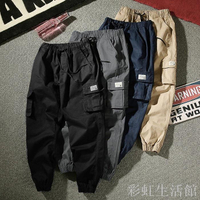 大碼L-7XL 工裝束口褲 男生工作長褲 多口袋長褲 休閒束口褲 大尺碼束口褲 束口褲 工裝長褲 工作褲