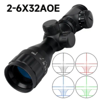 2-6x32 AO GBR Riflescope Hunting Optical Scope Telescopic Sight Range Finder Reticle Air Rifle Airgun .22LR .223 5.56mm