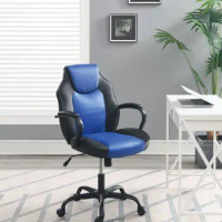 Ergonomic High Back Executive OFFICE CHAIR in Sleek Black Faux Leather with Lumbar Support and Adjustable Armrests for Home Offi