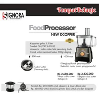 Signora Food Processor DCopper Cubic Cutter +Cubic Cutter