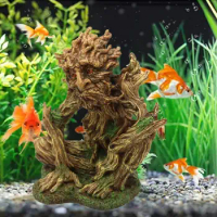 Artificial Tree Trunk Safe Simulation Driftwood Pollution-free for Office Aquarium Decoration Simulation Tree Root