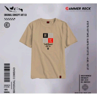 Baju Kaos Distro Unisex Pria Wanita Katun Combed 30's Original Hammer Rock Street Style Warna Dusty