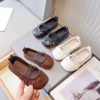 Girls' Princess Shoes Girls' Shoes Spring Breathable Fashion Retro Small Leather Shoes Light Luxury 