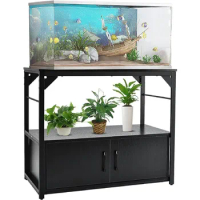 40 Gallon Fish Tank Stand Aquarium Stand with Storage Cabinet, Tank with Stand for Tank Accessories Storage for