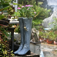 牛仔背包鞋子花盆庭院裝飾創意多肉植物個性花器花瓶盆栽花園擺件