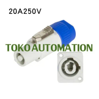 20A 3 Pin AC DC White Aviation Power Industrial Beam Light Sound LED Plug Socket SX65