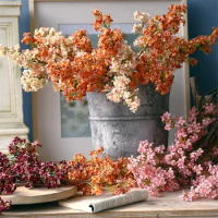 7Pcs Fale Lilac (3 Stems/Piece) 27" Length Simulation Autumn Syringa Oblata Lindl for Wedding Home Decorative Artificial Flowers