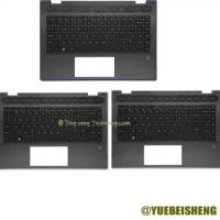 YUEBEISHENG New/org For HP Pavilion 14 X360 14-CD 14T-CD 14M-CD TPN-W131 Palmrest US keyboard upper cover