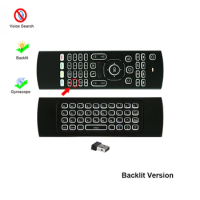 Voice Backlight MX3 Air Mouse Remote Control Mini Keyboard Wireless 2.4G Fly Mouse with IR Learning for Android Smart TV Box