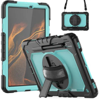For Samsung Galaxy Tab A 10.1 SM-T580 T585 A 10.5 SM-T590 T595 S6 lite 10.4 SM-P610 P615 Strap 360 Rotatable With Holder Cover