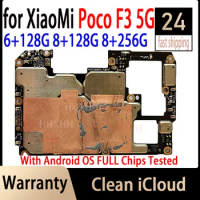 Unlocked Main Mobile Board Mainboard For Xiaomi POCO F3 5G SmartPhone Motherboard 6GB 128GB/8GB 256GB Snapdragon 870 Full Chips