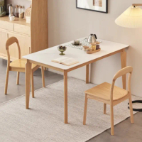 【橙家居·家具】丹麥系列1.5米岩板餐桌B款 DM-A7113(售完採預購 實木餐桌 書桌 桌子 實木餐桌 辦公桌)