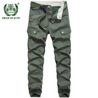Men's Cargo Pants Multi-pocket Slim Fit Cone Pants Fashion Casual Outdoor Sports Streetwear Couples Solid Color Cargo Pants Male