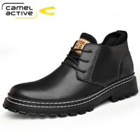 Camel Active Men Boots Autumn &amp; Winter Fashion Shoes Men's Boots Men Casual Boots Luxury Leather Men Shoes Comfy Botas Hombre