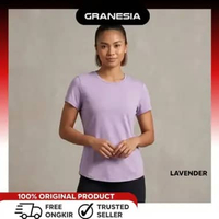 H&M Sport Top Women's In DryMove|Kaos Yoga Cewe|Kaos Fitness Wanita M Lavender