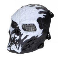 Masker Topeng Airsoft Gun Paintball Full Face Tengkorak Halloween Kado Pasti Diskon