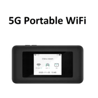 Pocket 5G wifi Router nr 2.77Gbps mimo 4*4 super fast AX WiFi 6 with 2.4inch screen 5G wifi router