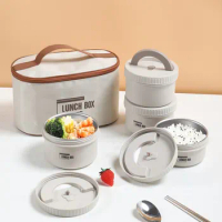 Portable Lunch Box Insulated Lunch Container Set Stackable Bento Stainless Steel Lunch Container Bento Box